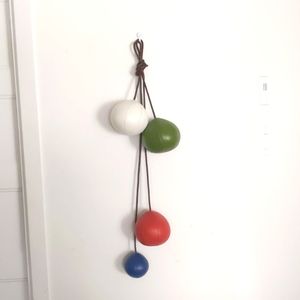 Coat hanger, contemporary, leather